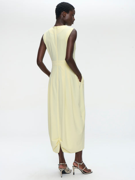 Jackie dress technical jersey | Yellow