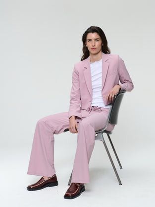 Estele structure technical jersey blazer | Pudra