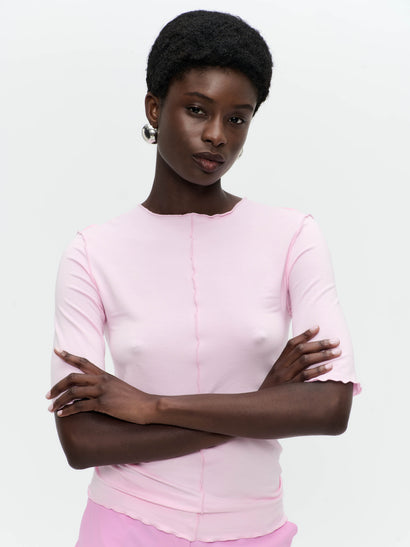 Jordan Top aus Stretch-Viskose | Flamingo