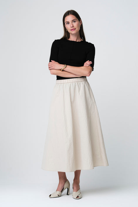 Haruna tafeta skirt | Light Grey