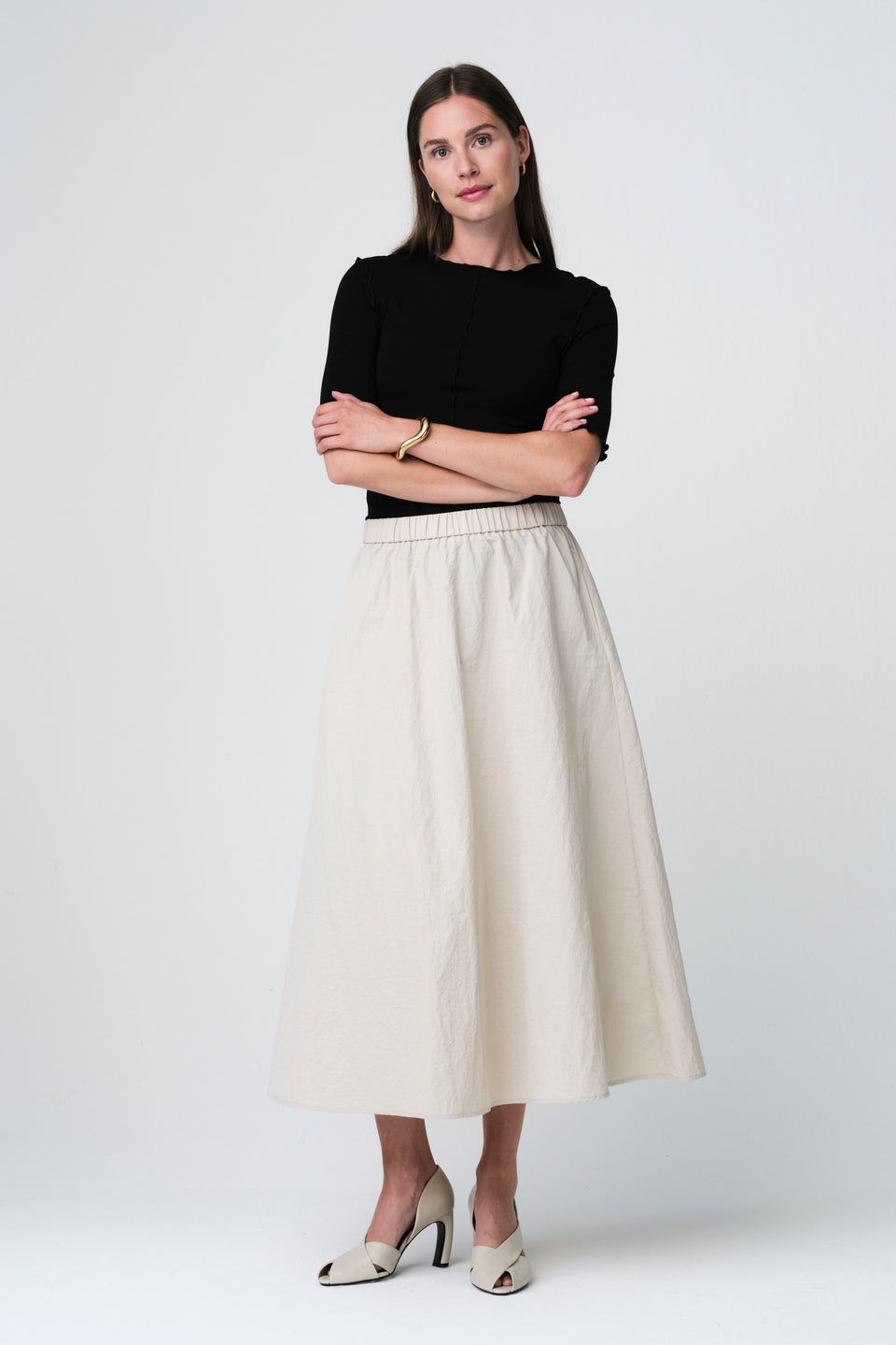 Jordan stretch viscose top | Black