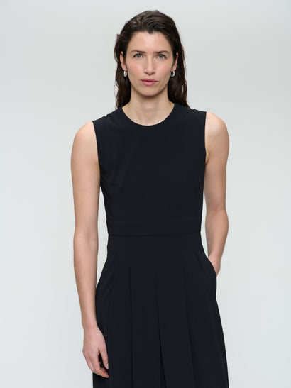 Jackie-Kleid aus technischem Jersey | Schwarz