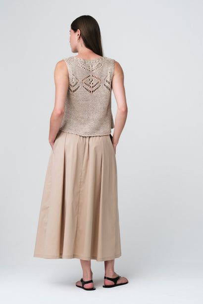 Poplin long skirt | Sabbia