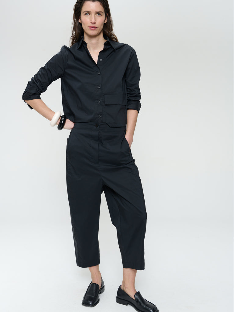 Kober cotton poplin pants | Black