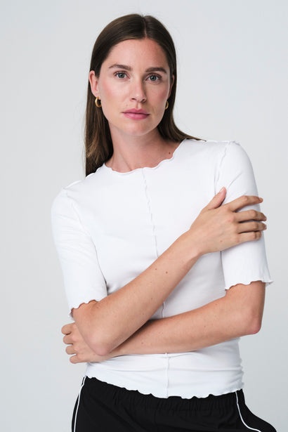 Jordan Top aus Stretch-Viskose | Weiß