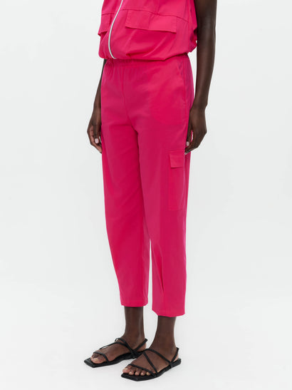Ubino cotton poplin pants | Fuxia
