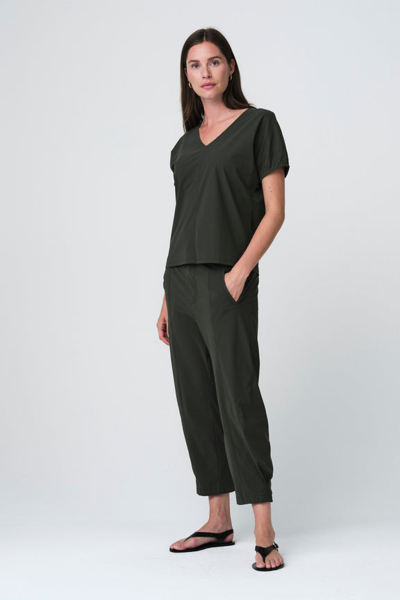 Isabelle top technical jersey | Army