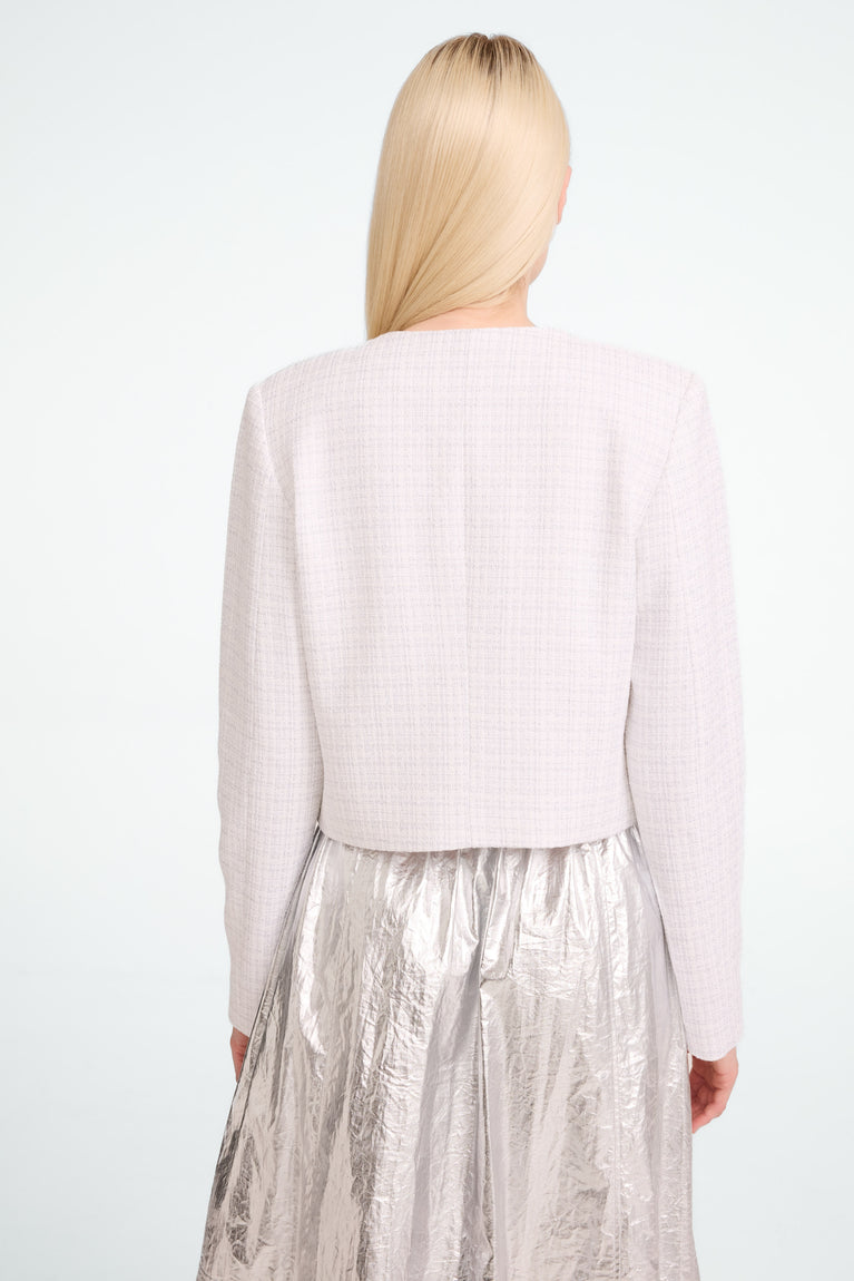 Joke textured metallic blazer | White silver