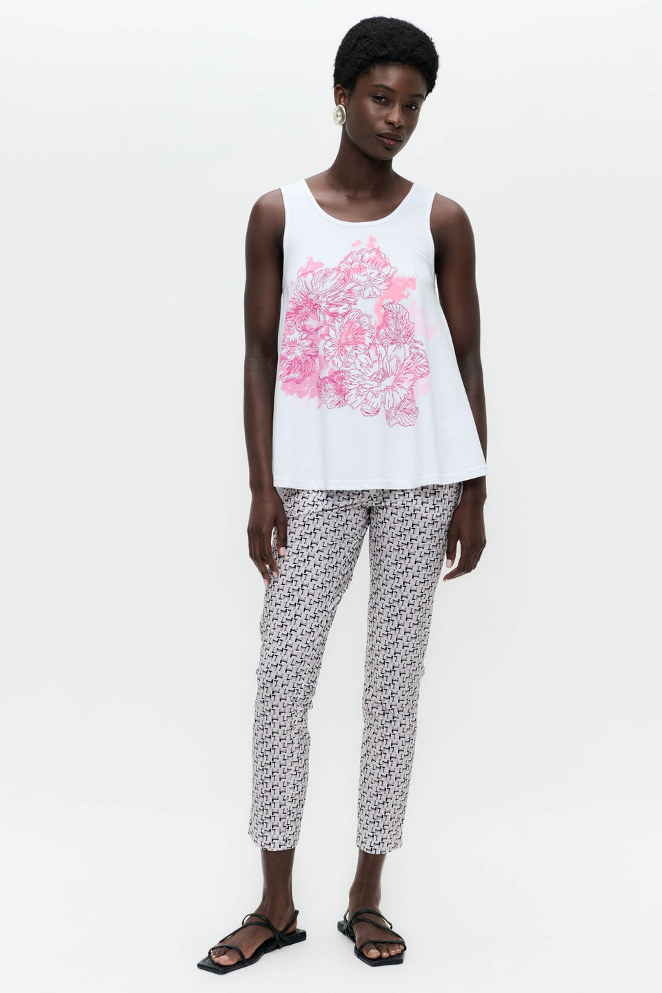 Cotton summer top T510 | White
