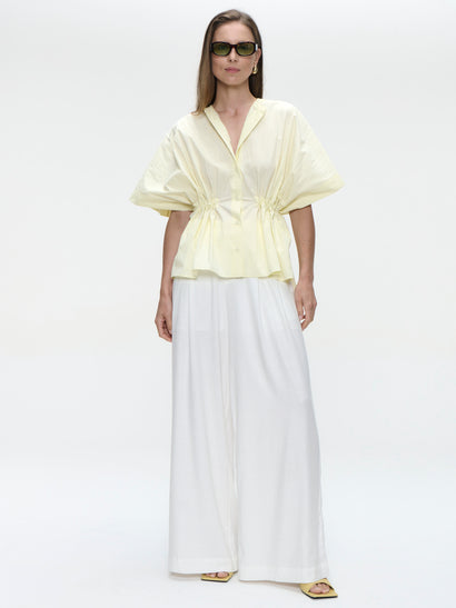 Hiroko Bluse aus Baumwollmix | Gelb