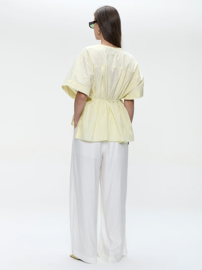 Hiroko Bluse aus Baumwollmix | Gelb