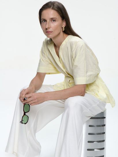 Hiroko Bluse aus Baumwollmix | Gelb