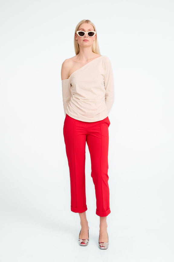 Valentine structure technical jersey pants | Red