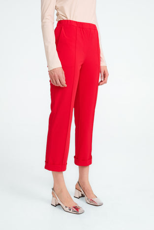 Valentine structure technical jersey pants | Red