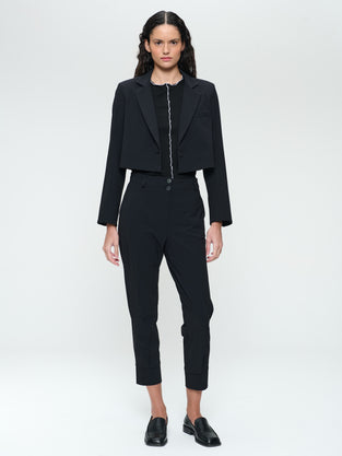 Estele structure technical jersey blazer | Black