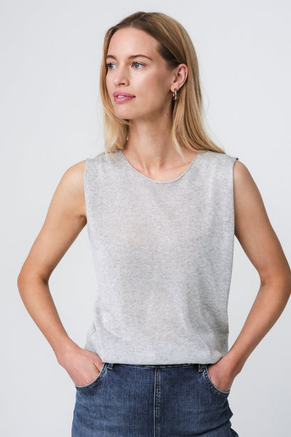Fine Viscose Top 26061 | Silver