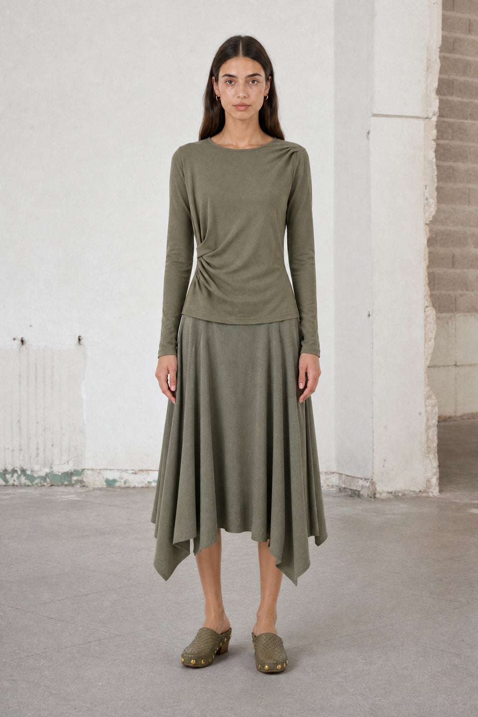 Ari Baumwolle top | Army