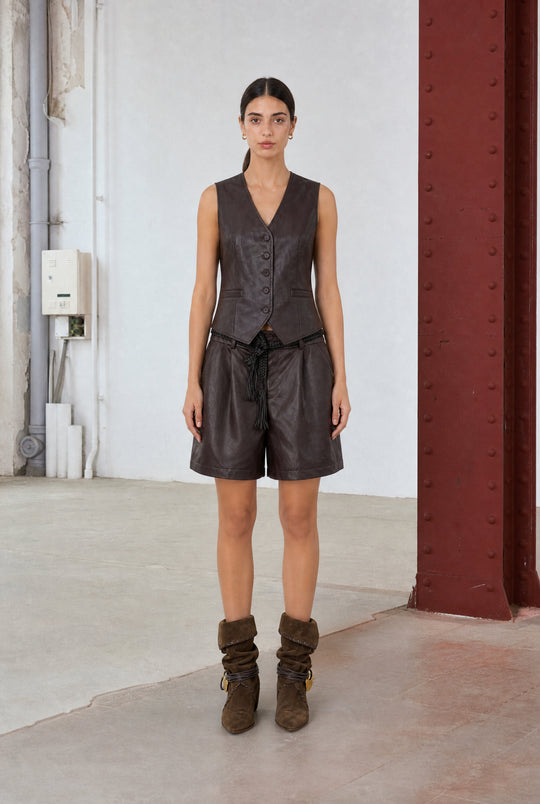 Arian eco leather vest
