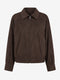 Pia suede effect bomber Jacke | Dark Brown