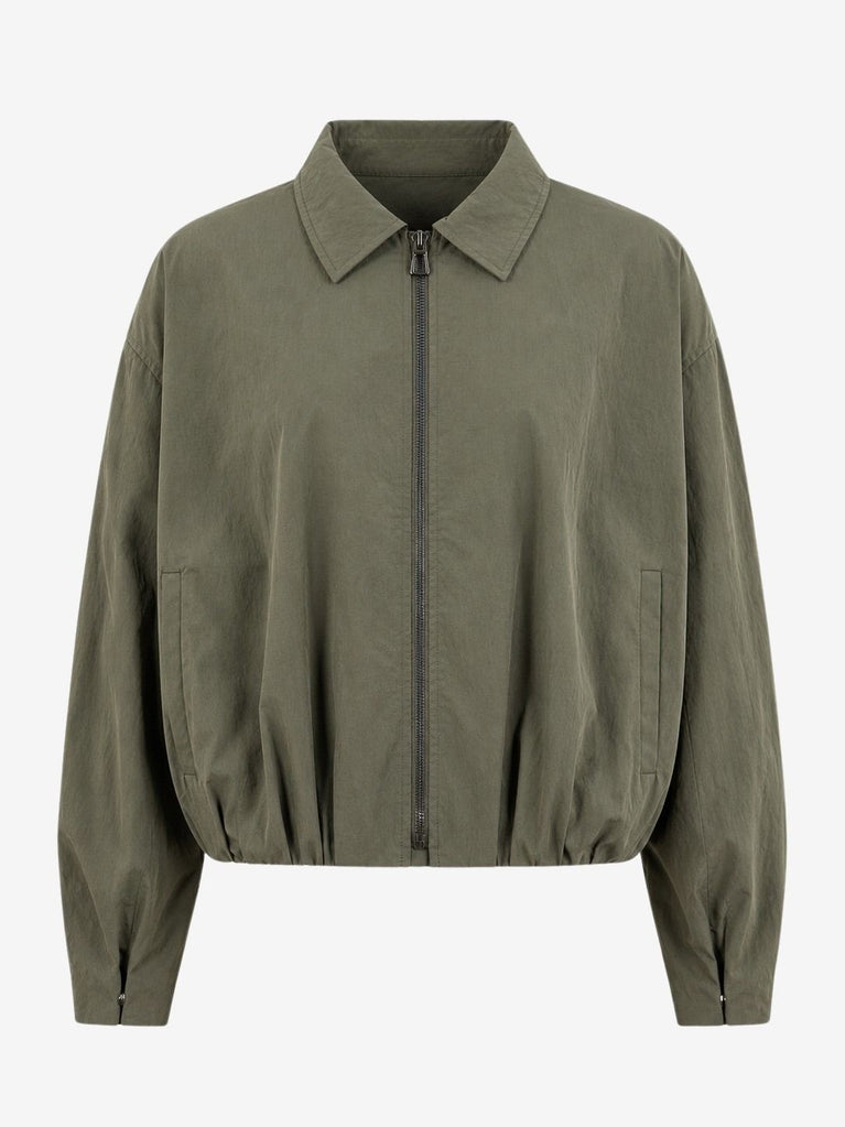 Blaze pleated bomber jacket | Army