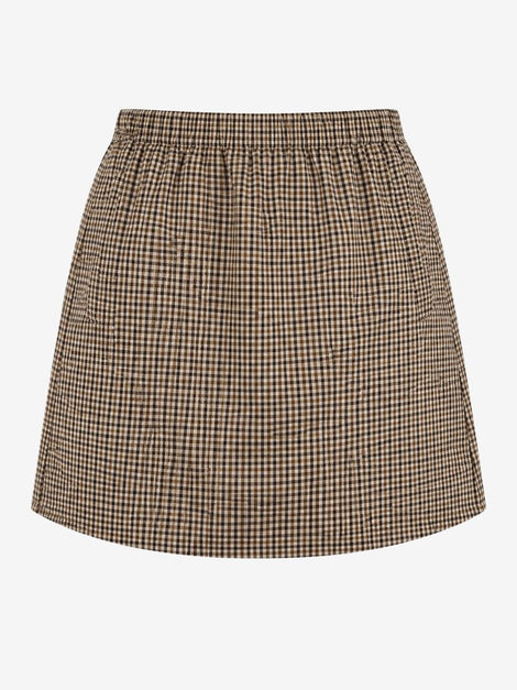 Flo check mini cottton Rock | Brown