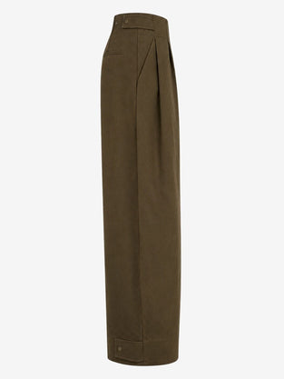 Harlow Katoen fancy Broek | Brown