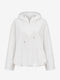 Clio hoodie zipper Bluse | White