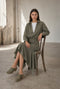 Marta asymmetrical viscose rok | Green