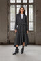 Marta asymmetrical viscose rok | Anthracite