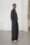Sloan viscose pleated broek | Anthracite
