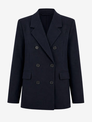 Indira back details blazer | Dark Blue