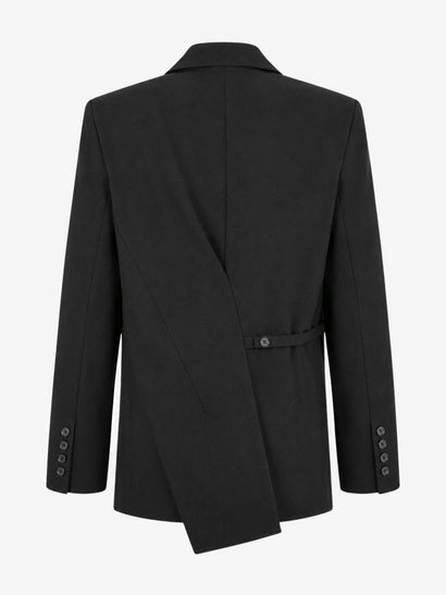 Indira rugdetail blazer | Zwart