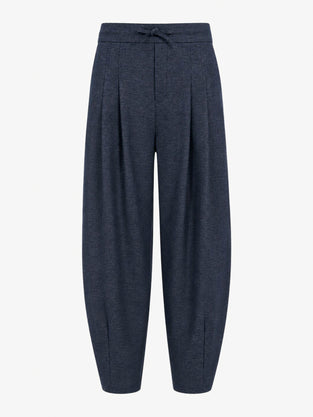 Elodie viscose blend barel pants | Blue Denim