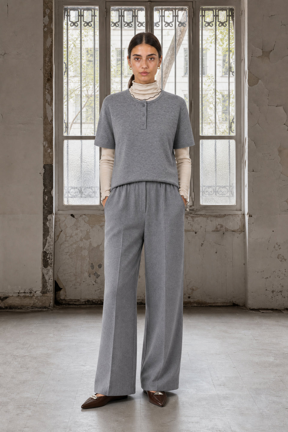 Raven viscose blend broek | Grey