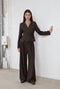 Lean wide-leg broek | Dark Brown