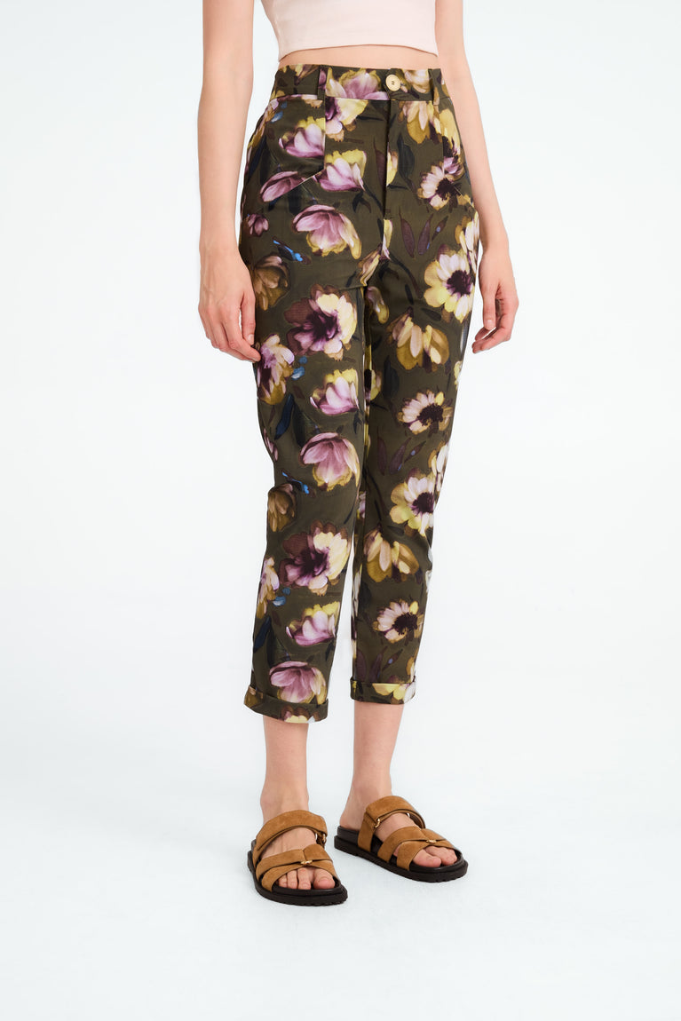 Zella pants print technical jersey | Multi Green