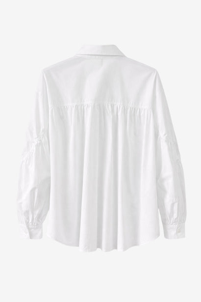 Oversized-Bluse Adelina aus Baumwolle | Weiß