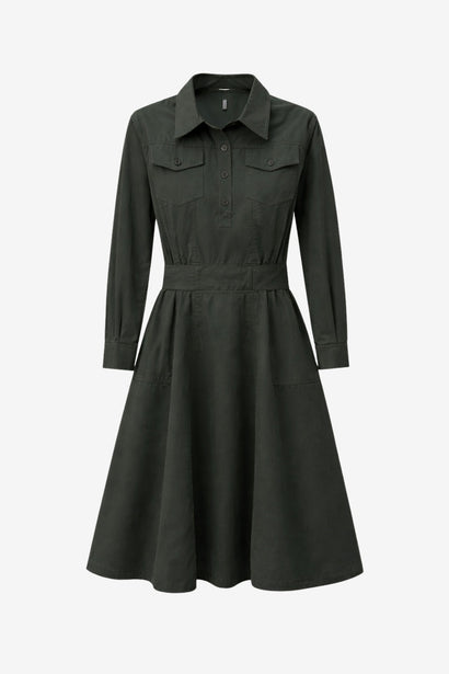 Amara polon shirt dress | Anthracite