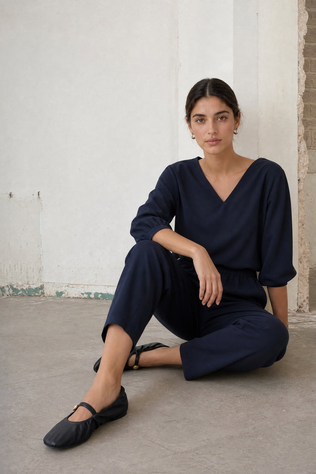 Aria top technical jersey | Blue
