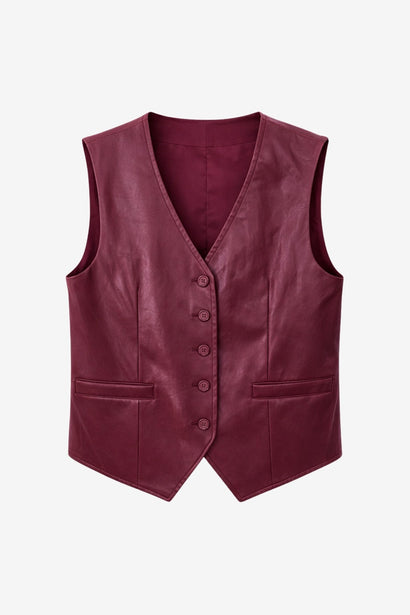 Gilet Arian in ecopelle | Bordeaux