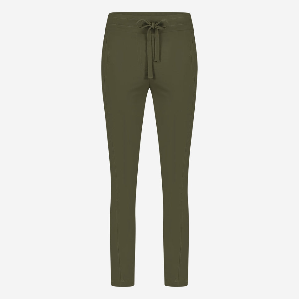 Broek Anna - Skinny fit Technical Jersey | Army