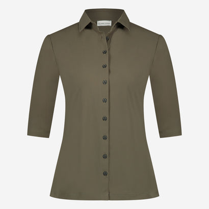 Blouse Betty Easy Wear Technical Jersey | Army