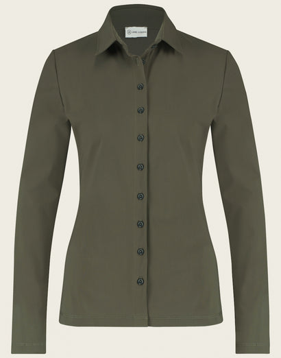 Blouse Betty Easy Wear Technical Jersey | Army