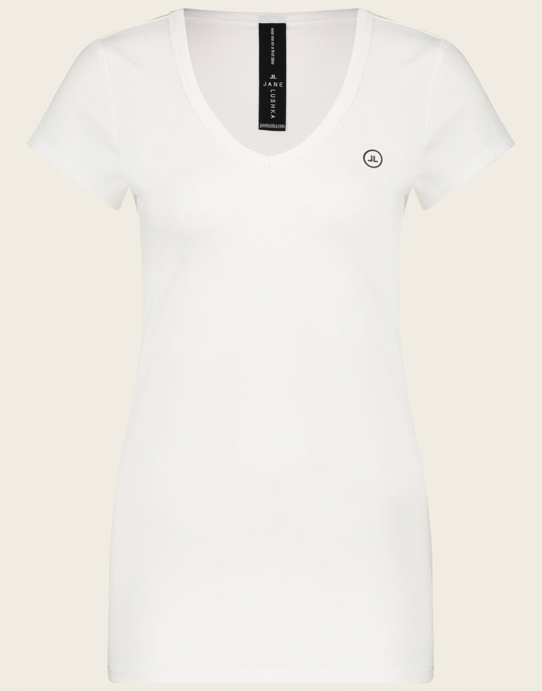 T shirt V Neck easy wear Organic Cotton | White
