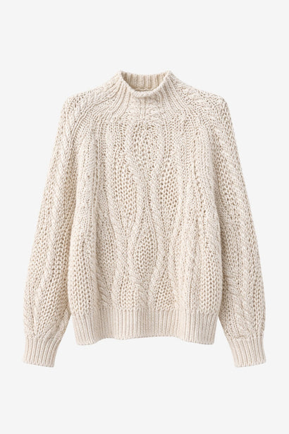 Maglione invernale morbido 3094 | Écru