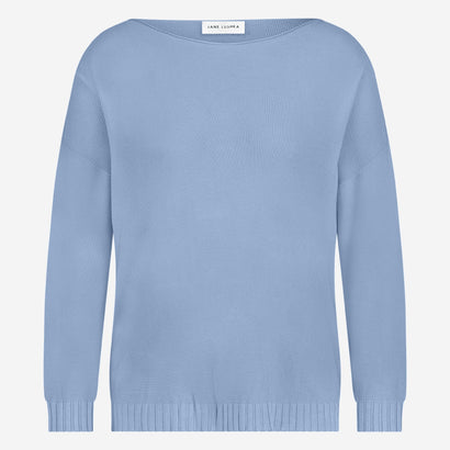 M205 seamless cotton pullover | Azzurro