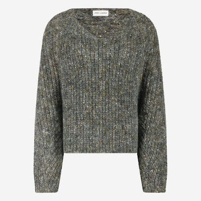 Shiny oversized pullover H20034 | Melange