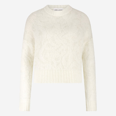 Pullover shiny alpaca H24423 | Ecru