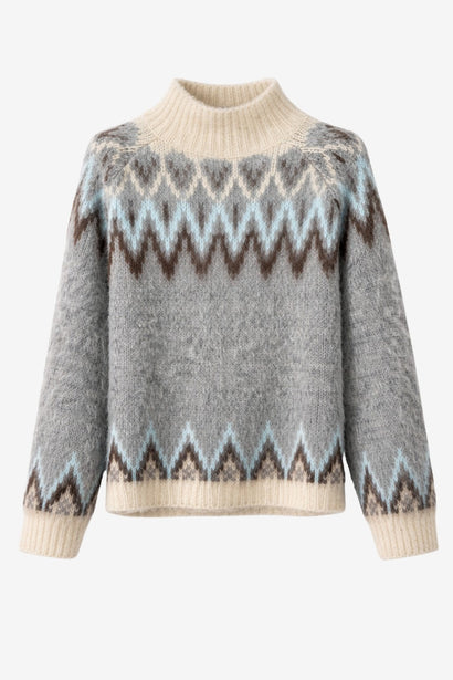 Brushed winter pullover H26001 | Grey
