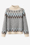 Brushed winter pullover H26001 | Grey